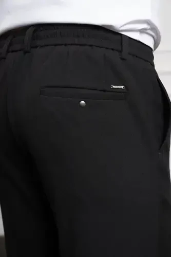 Modazone Men's Black Slim Fit Skinny Drawstring Jogger Pants - 4