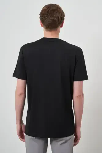 Modazone Men's Black Trend Crew Neck T-Shirt - 4
