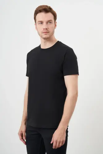 Modazone Men's Black Trend Polo Collar Classic Regular Fit T-Shirt - 3
