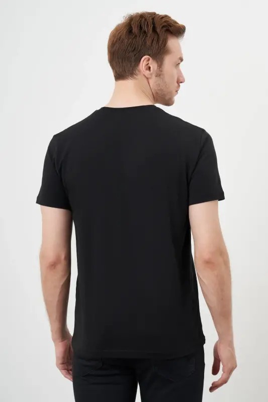 Modazone Men's Black Trend Polo Collar Classic Regular Fit T-Shirt - 5