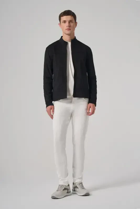 Modazone Men's Black Trendy Spring Dual-Sided Suede Jacket - 3