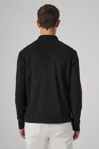Modazone Men's Black Trendy Spring Dual-Sided Suede Jacket - 6