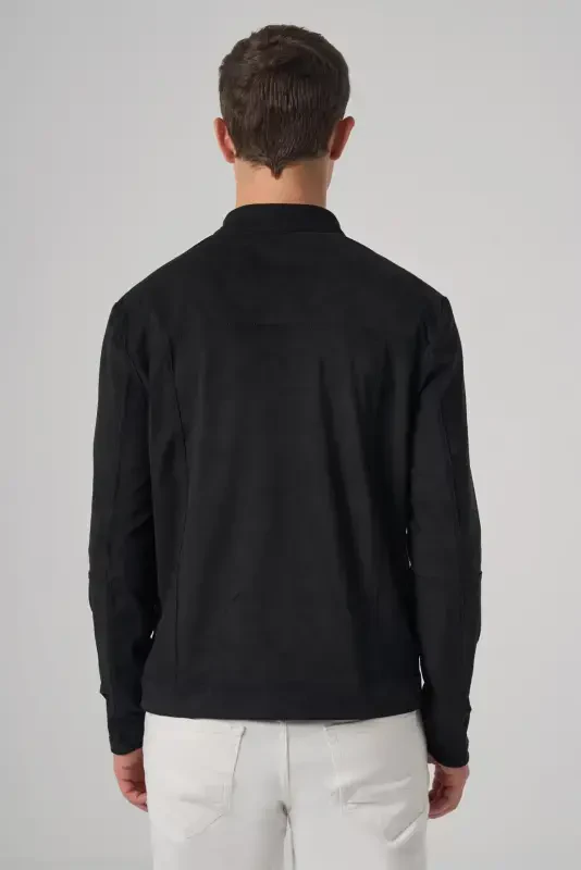 Modazone Men's Black Trendy Spring Dual-Sided Suede Jacket - 6