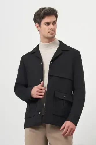 Modazone Men's Black Wool Worker Jacket - MORVEN (1)