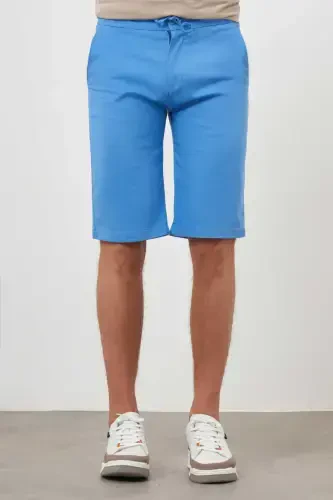 Modazone Men's Blue Cotton Plain Pattern Dynamic Fit Shorts 