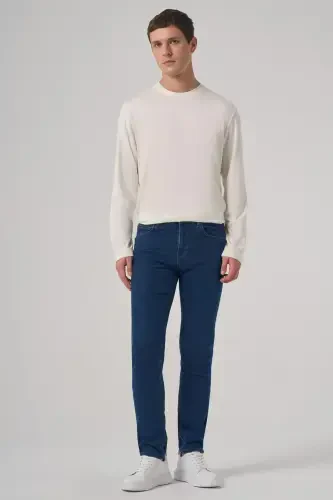 Modazone Men's Blue Denim 5 Pocket Slim Fit Jean Denim Pants - 3