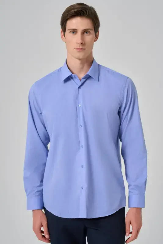Modazone Men's Blue Trend Regular Fit Shirt - 1