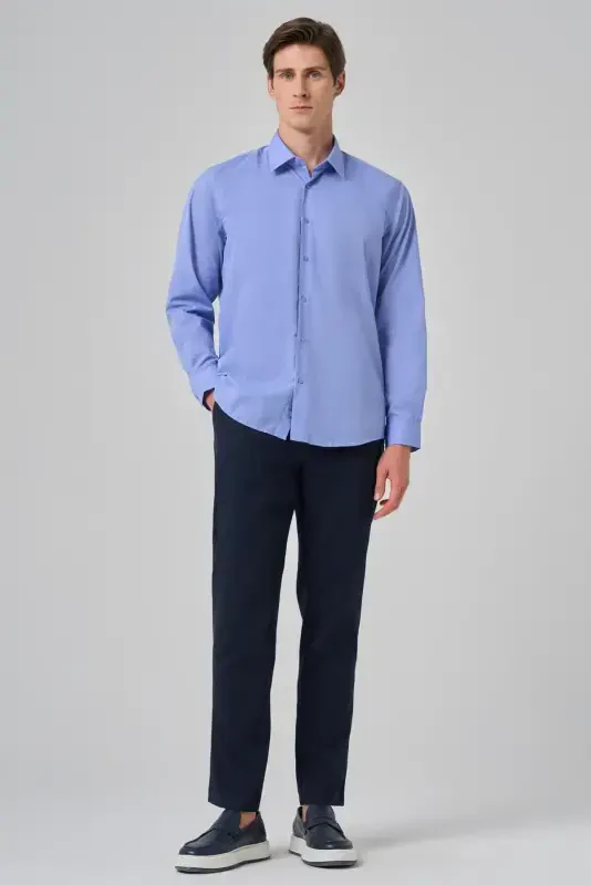 Modazone Men's Blue Trend Regular Fit Shirt - 2