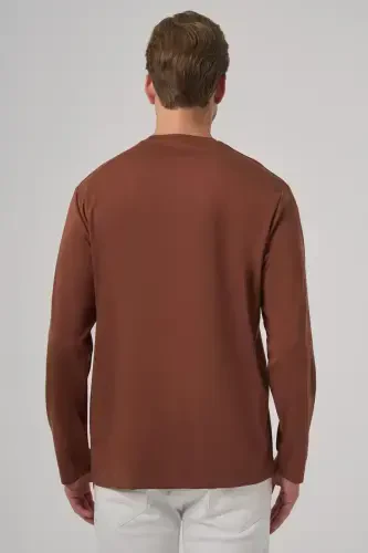 Modazone Men's Brick Trend Crew Neck Rayon Sweatshirt - 5