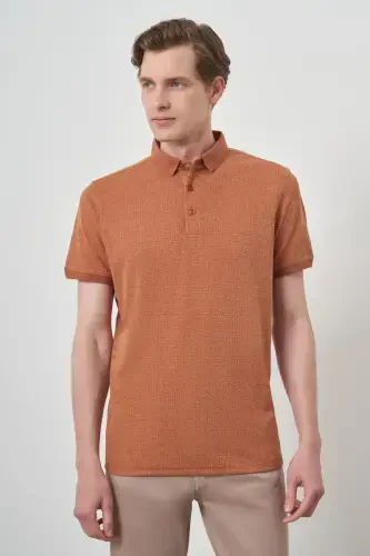 Modazone Men's Brick Trend Polo Neck T-Shirt - 4