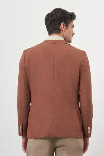 Modazone Men's Brick Weave Slim Fit Mono Collar Jacket - 6