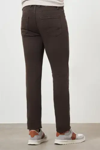 Modazone Men's BROWN Seasonal Cotton 5 Pocket Dynamic Fit Jean Pants - 3
