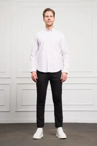 Modazone Men's Burgundy Cotton Trend Dynamic Fit Comfort Cut Shirt - 2