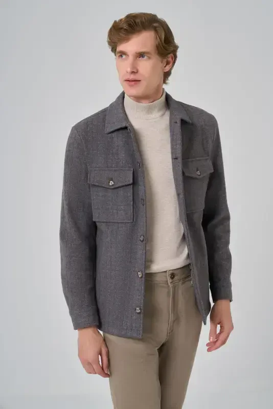 Modazone Men's COFFEE Worker Shirt Jacket - 2