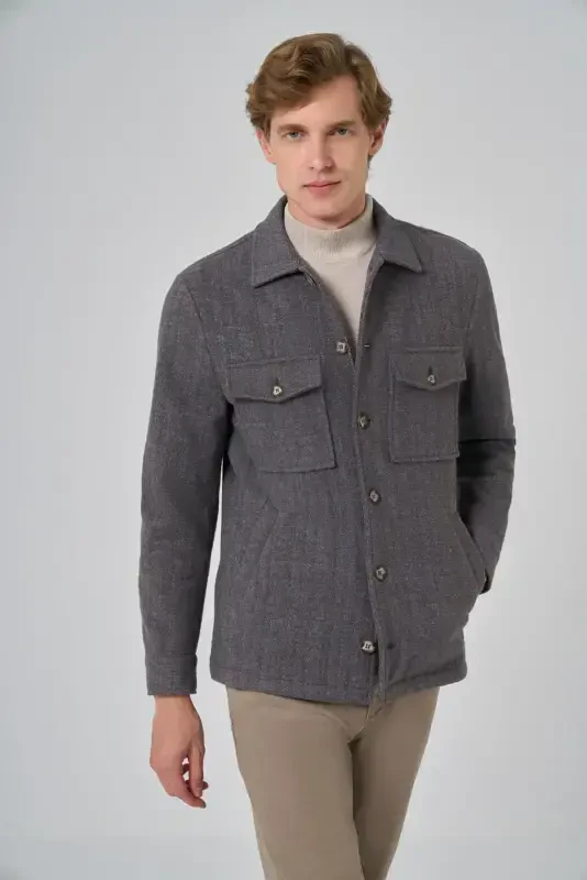 Modazone Men's COFFEE Worker Shirt Jacket - 3