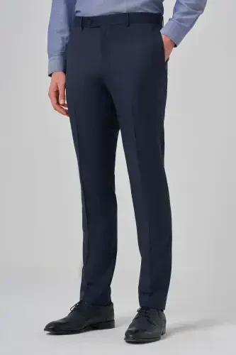 Modazone Men's DARK NAVY BLUE Classic Slim Fit Tapered Pants 