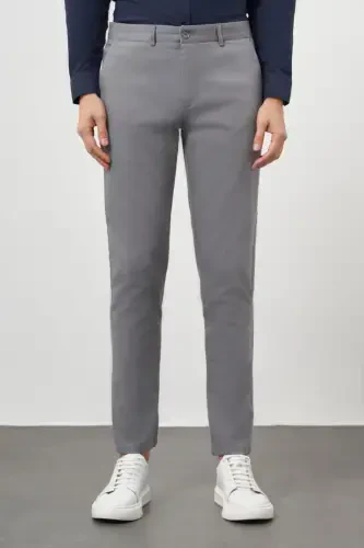 Modazone Men's Gray Chino Slim Fit Pants - 3