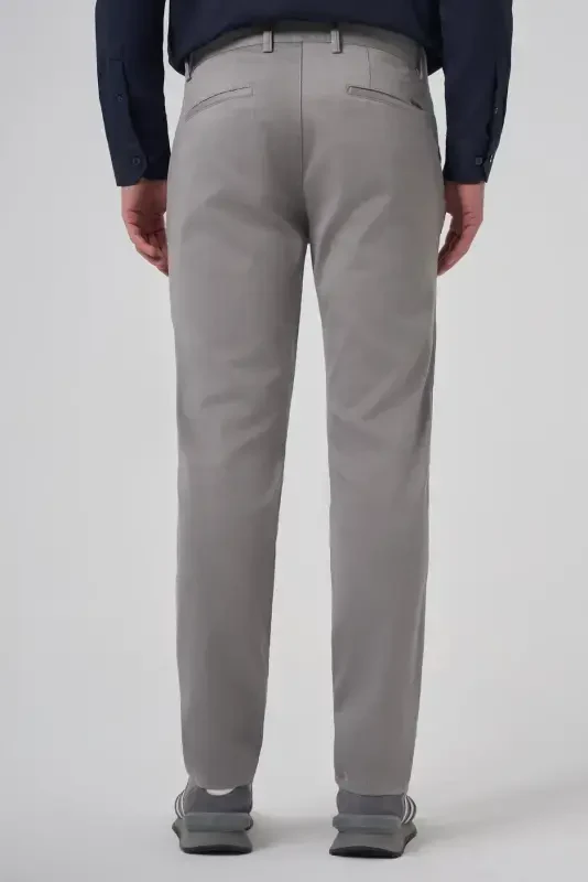 Modazone Men's Gray Cotton Trend Slim Fit Chino Pants - 5