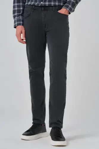 Modazone Men's Gray Denim 5 Pocket Slim Fit Jean Denim Pants - 1