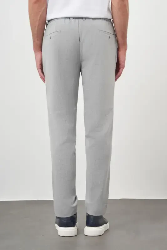 Modazone Men's Gray Polyviscose Trend Drawstring Jogger Slim Fit Sport Pants - 5