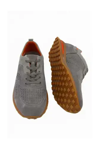 Modazone Men's Gray Seasonal Casual Leather Sneakers - 3