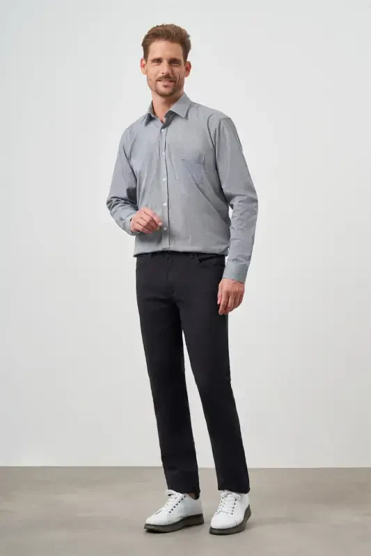 Modazone Men's Gray Seasonal Cotton 5 Pocket Dynamic Fit Jean Pants - 3