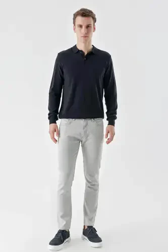 Modazone Men's Gray Seasonal Cotton 5 Pocket Slim Fit Jean Pants - 6