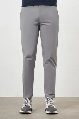 Modazone Men's Gray Summer Cotton Side Pocket Dynamic Fit Chino Pants - 1