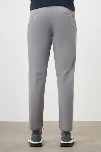 Modazone Men's Gray Summer Cotton Side Pocket Dynamic Fit Chino Pants - 3