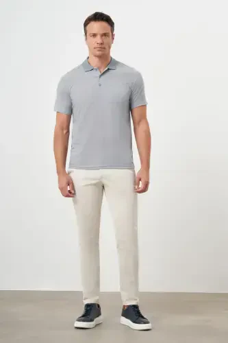 Modazone Men's Gray Trendy Pocketed Polo Neck T-Shirt - 4