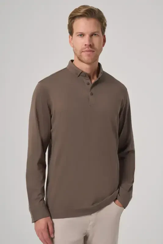 Modazone Men's Green Apple Trendy Polo Collar Rayon Sweatshirt - 1