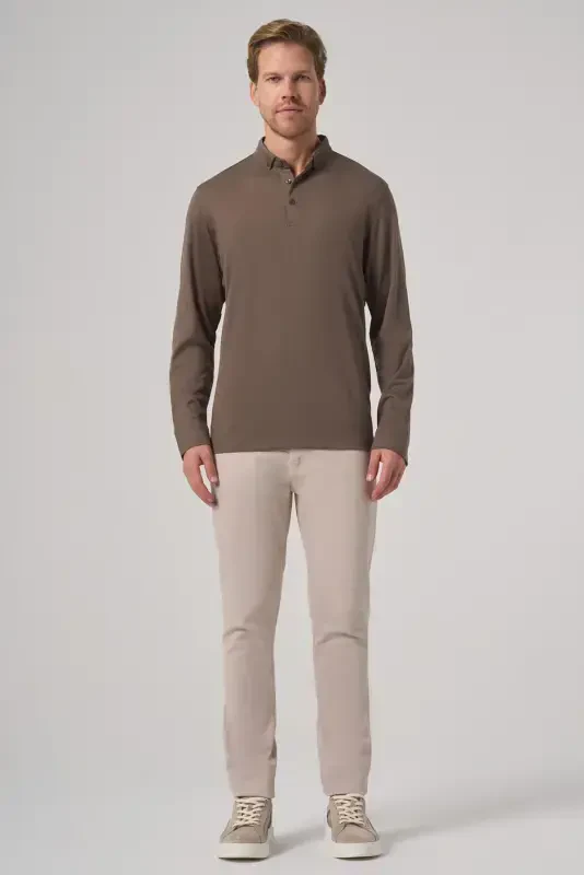 Modazone Men's Green Apple Trendy Polo Collar Rayon Sweatshirt - 4