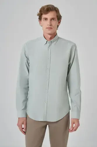 Modazone Men's Green Cotton Trend Dynamic Fit Shirt - 1