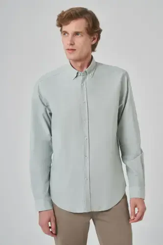 Modazone Men's Green Cotton Trend Dynamic Fit Shirt - 3