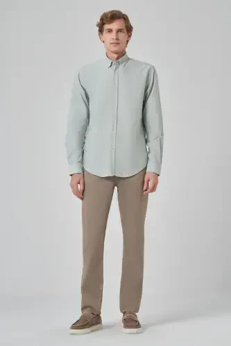 Modazone Men's Green Cotton Trend Dynamic Fit Shirt - 4