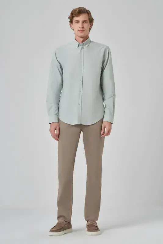 Modazone Men's Green Cotton Trend Dynamic Fit Shirt - 4