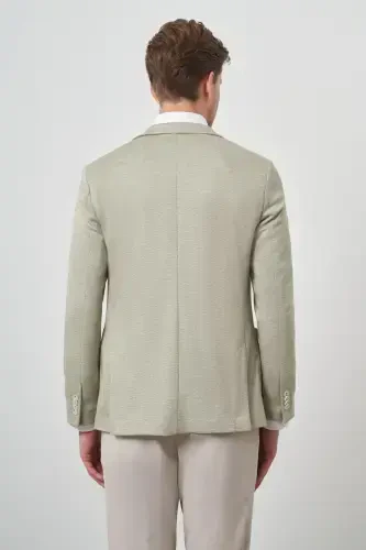 Modazone Men's Green Knitted Slim Fit Jacket - 4