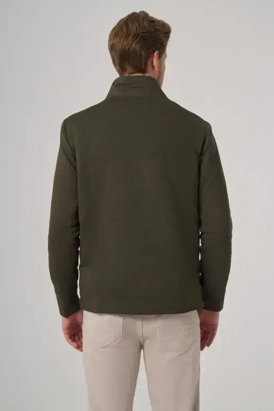 Modazone Men's Green Polyamide Short Quilted Jacket - 6