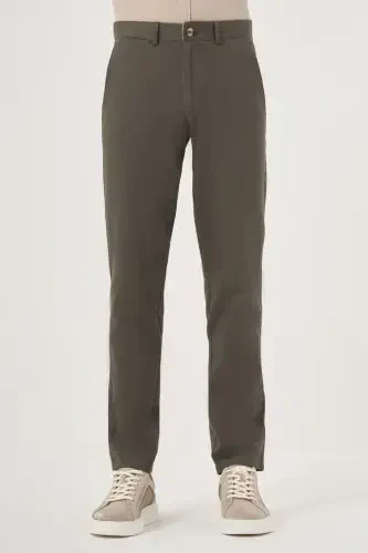 Modazone Men's Green Summer Cotton Side Pocket Slim Fit Chino Pants 