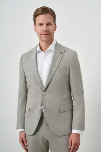 Modazone Men's Green Trend Polyviscose Slim Fit Pointed Collar Suit - 1