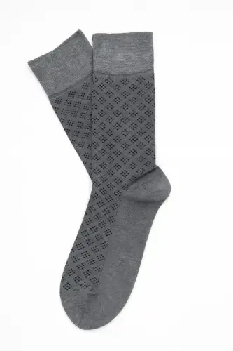 Modazone Men's Grey Bamboo Patterned Socks - MORVEN (1)