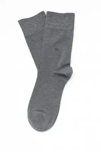 Modazone Men's Grey Bamboo Plain Pattern Socks - MORVEN (1)
