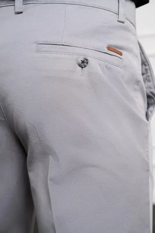 Modazone Men's Grey Dynamic Fit Chino Trousers - 4