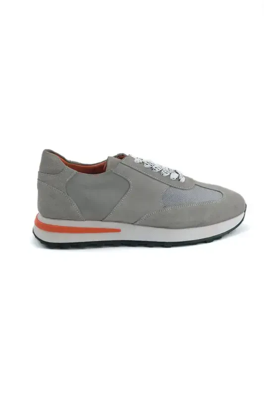 Modazone Men's Grey Seasonal Casual Leather Sneakers - 1