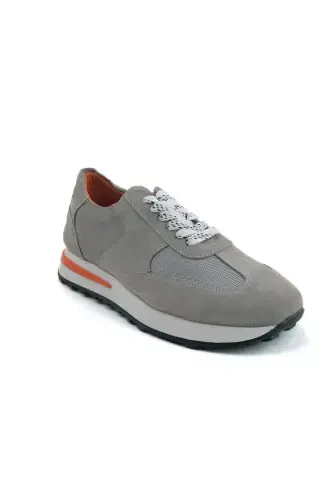 Modazone Men's Grey Seasonal Casual Leather Sneakers - MORVEN (1)