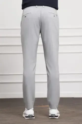 Modazone Men's Grey Slim Fit Tapered Leg Drawstring Jogger Pants - 3