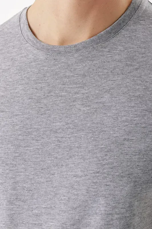 Modazone Men's Grimel Basic Plain 100% Cotton Crew Neck Dynamic Fit Relaxed Fit Short Sleeve T-Shirt - 4