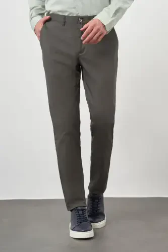Modazone Men's Khaki Cotton Side Pocket Slim Fit Chino Pants 