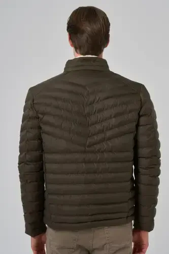 Modazone Men's Khaki Polyester Short Quilted Jacket - 5