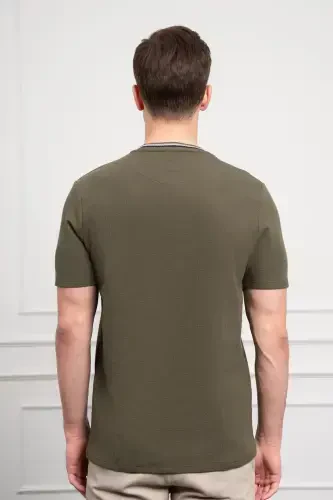 Modazone Men's Khaki Trend Crew Neck Dynamic Fit T-Shirt - 5